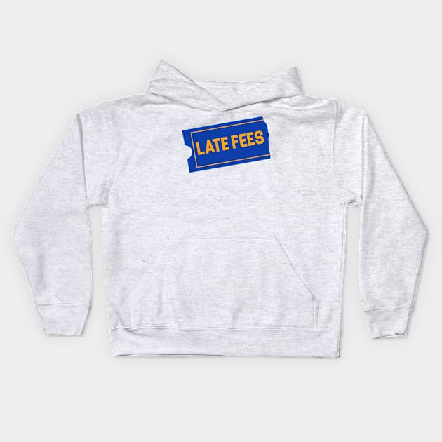 Late Fees Kids Hoodie by The Happy Ghost